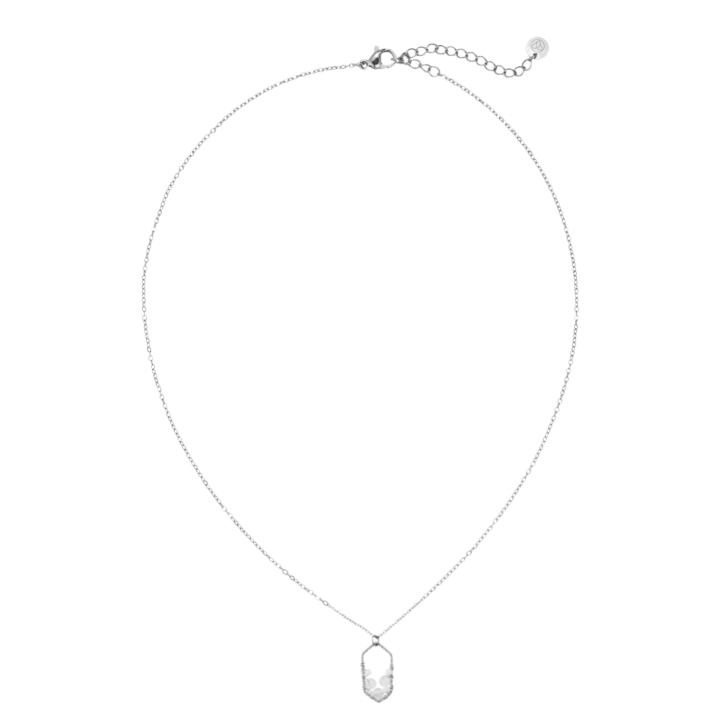 Rosy Gem Hexagon Ketting