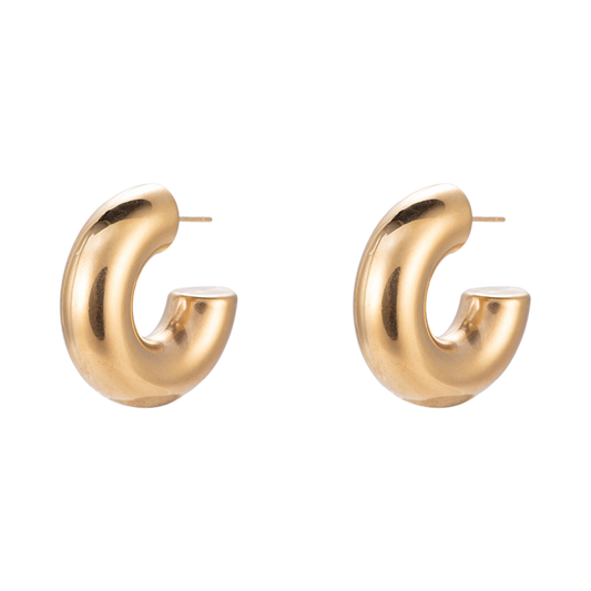 Bold Curve Hoops Oorbellen