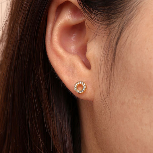 Circle Sparkle Studs