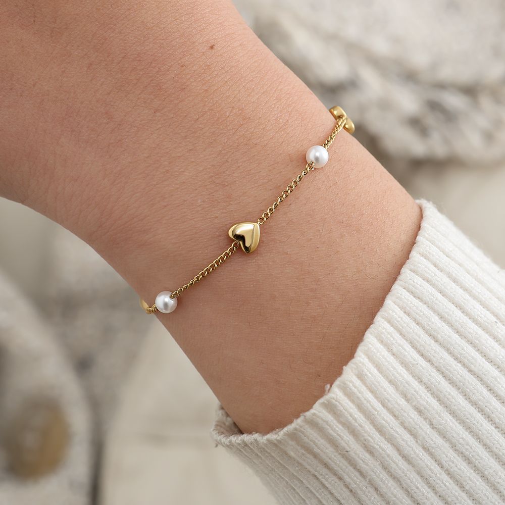 Pearl Heart Armband