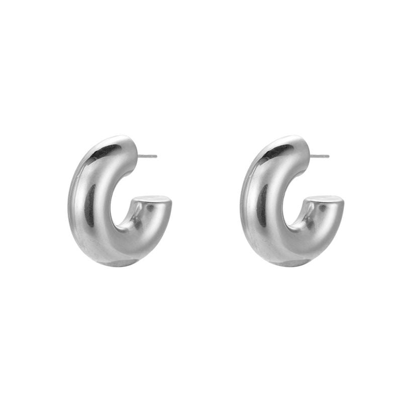 Bold Curve Hoops Oorbellen