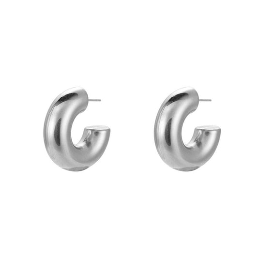 Bold Curve Hoops Oorbellen