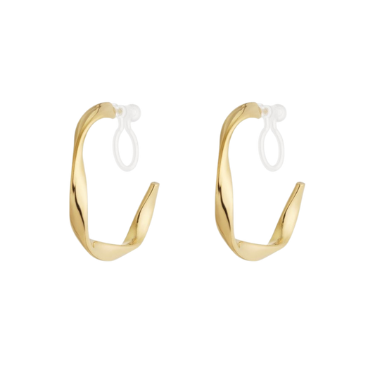 Twisted Minimal Clip Oorbellen