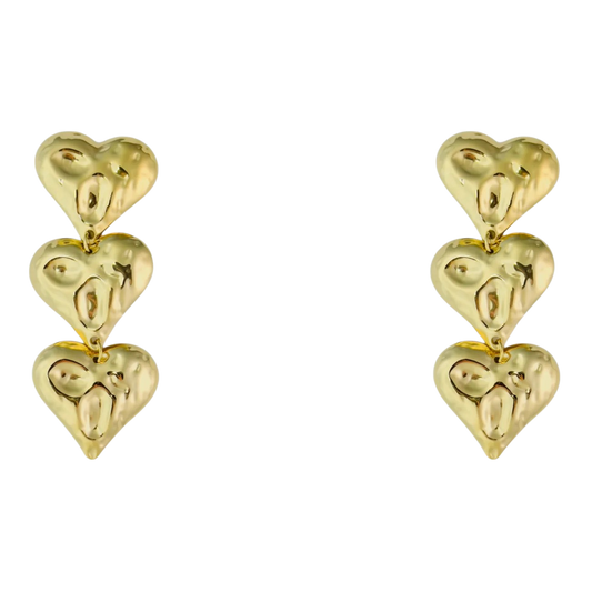 Triple Heart oorbellen