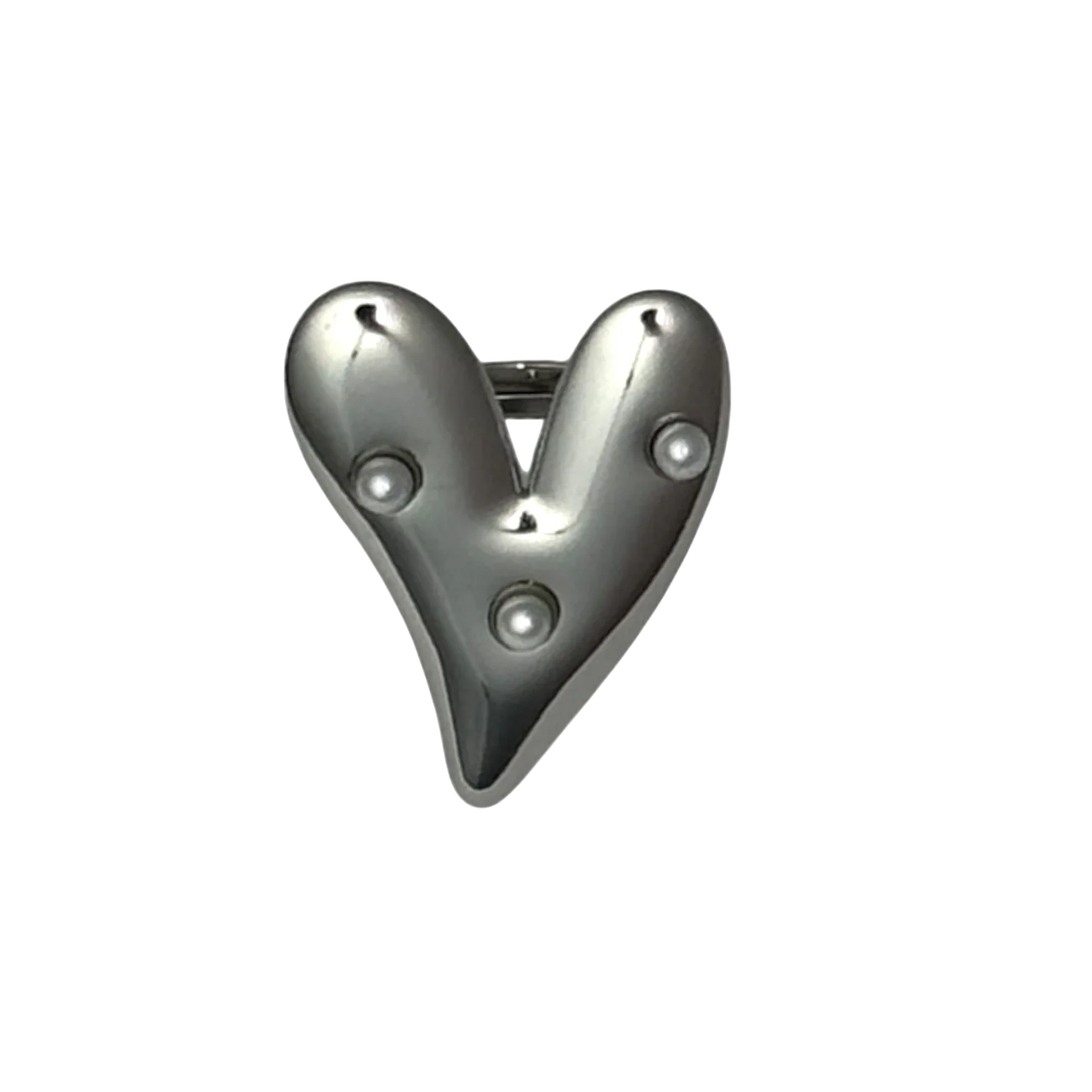 Bold Pearl Heart Ring