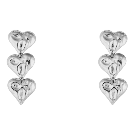 Triple Heart oorbellen