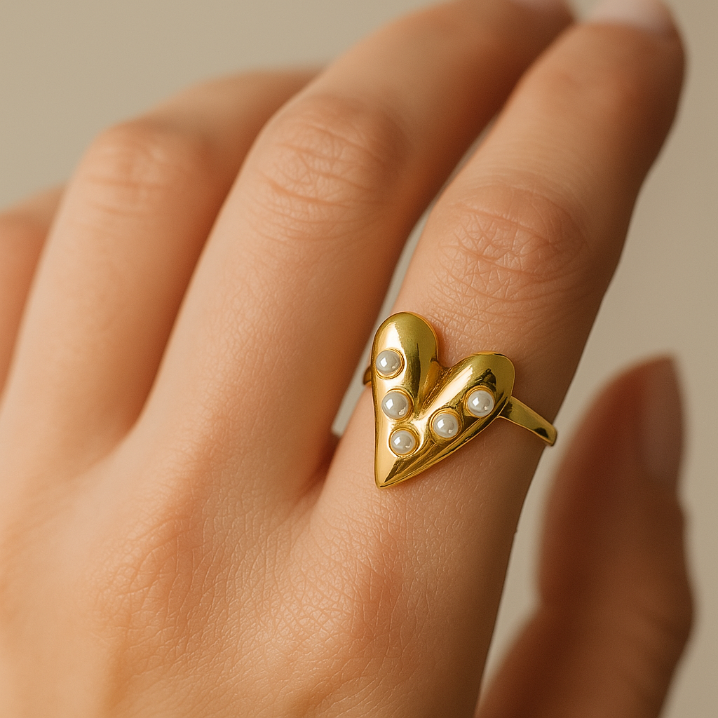 Pearl Heart ring