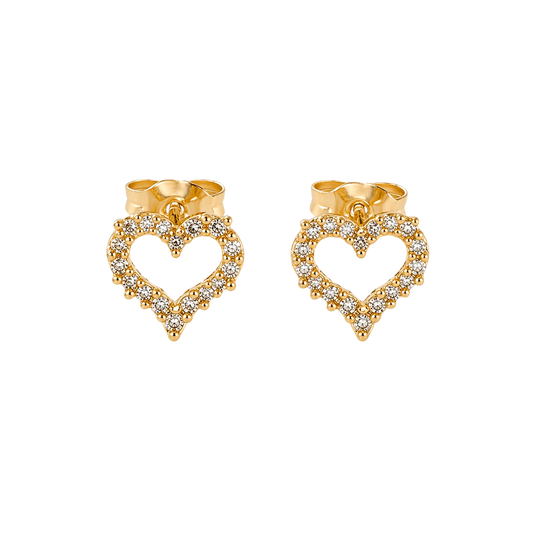 Sparkle Heart Studs