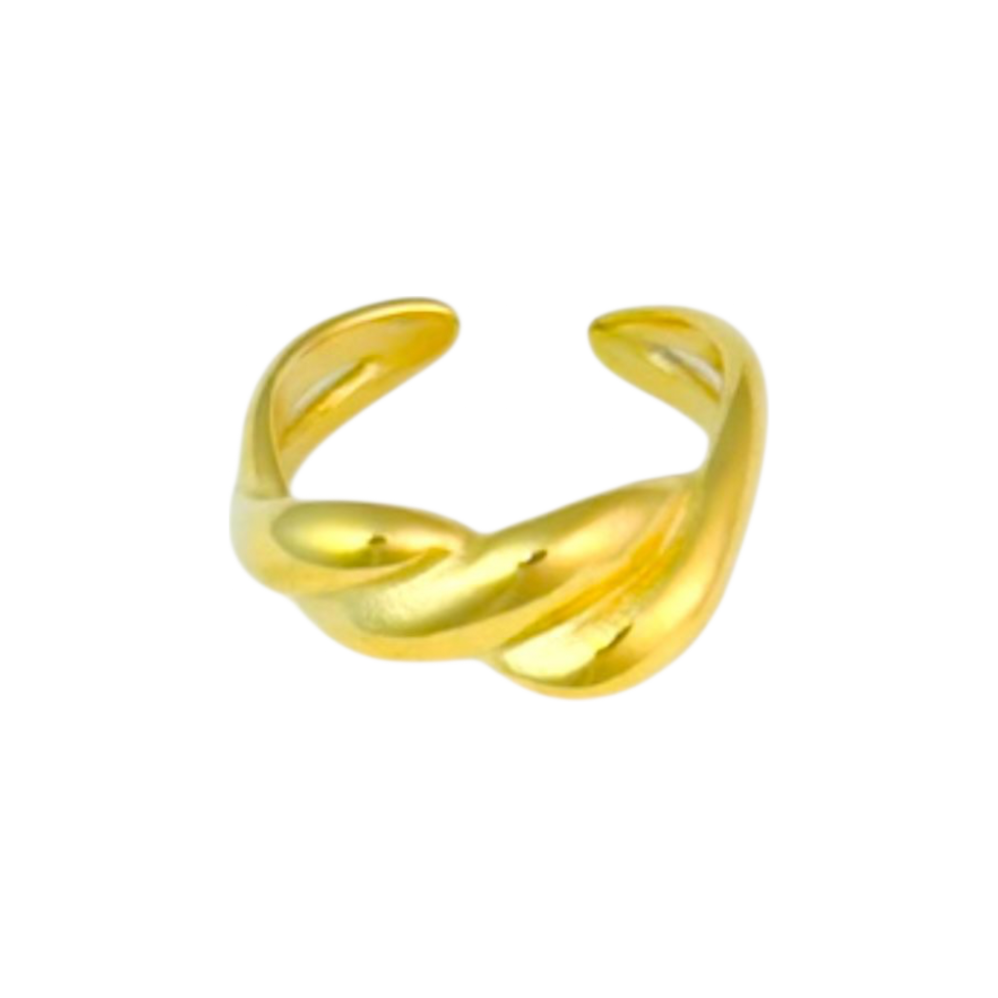 Verstelbare ring met gedraaid ontwerp van stainless steel