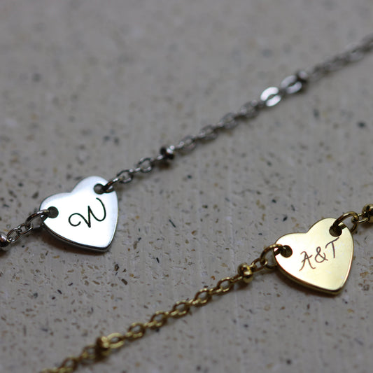 Engraved Mini Heart Armband