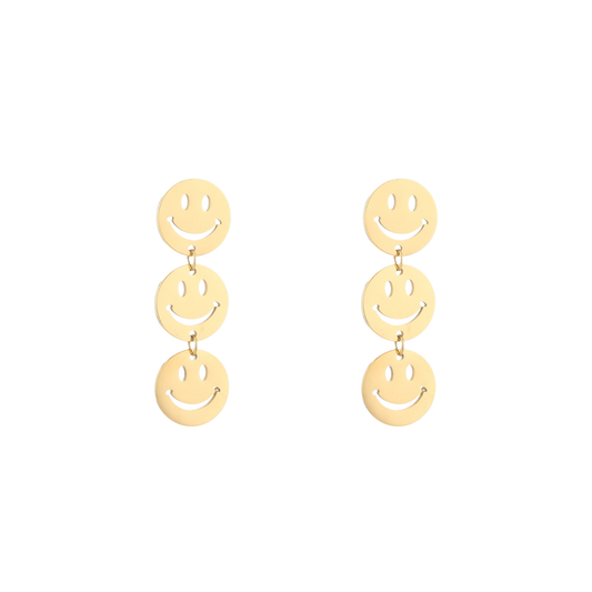 Triple Smiley Oorbellen