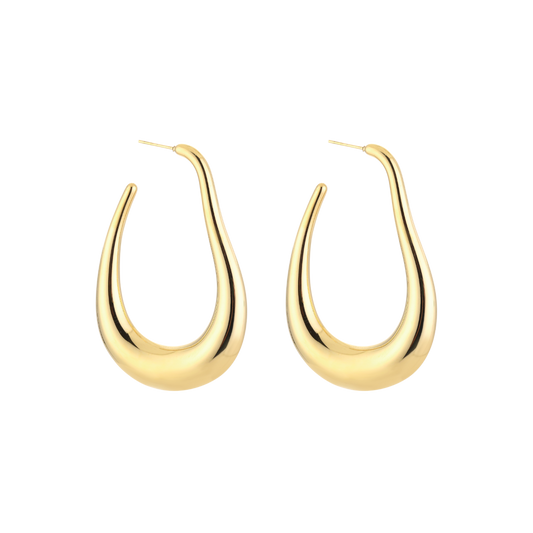 Big Liquid Drop Hoops Oorbellen