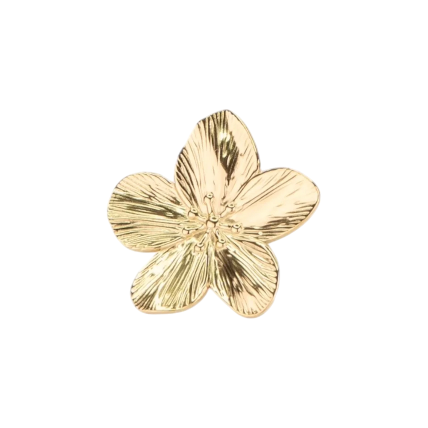 Gouden bloem ring stainless steel