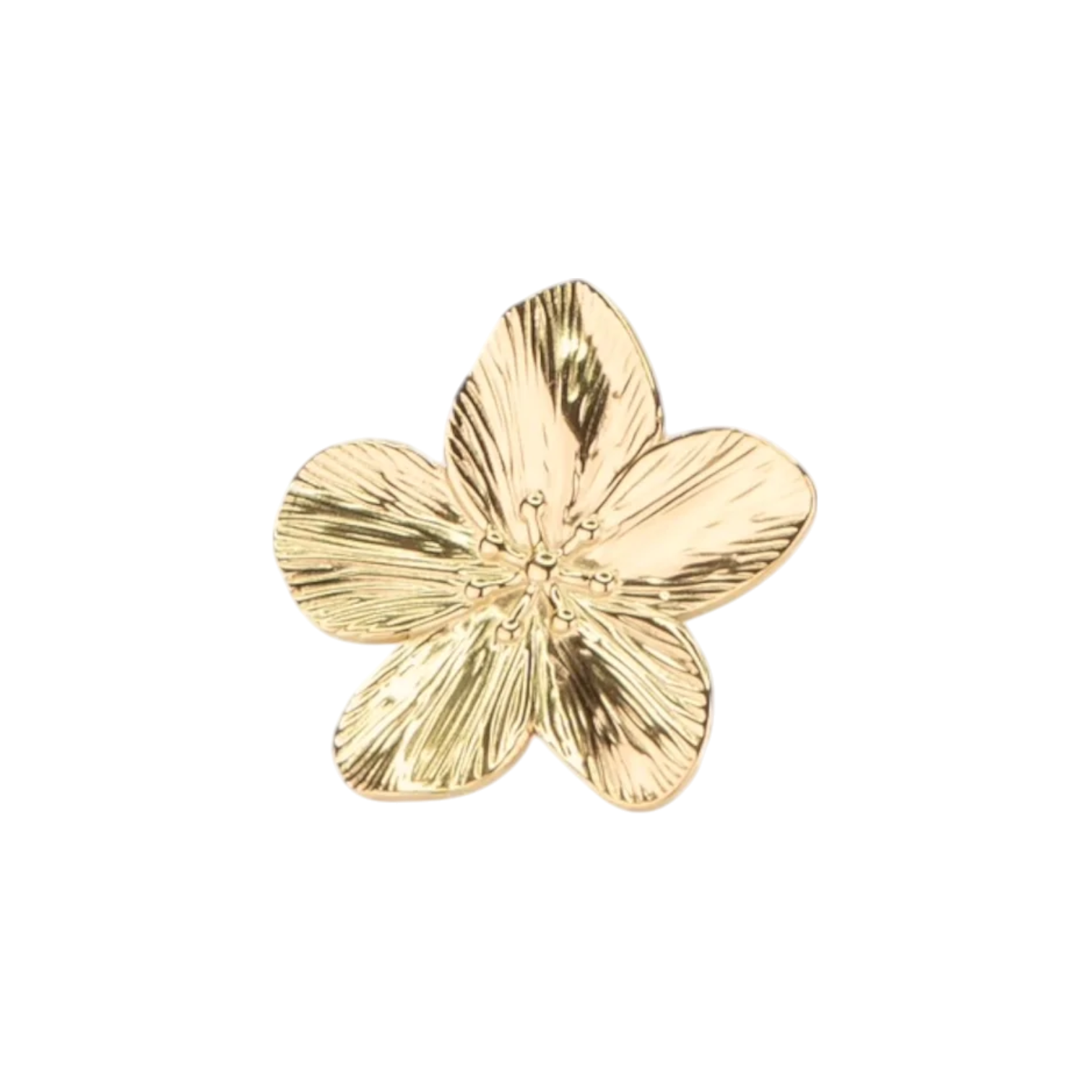 Gouden bloem ring stainless steel