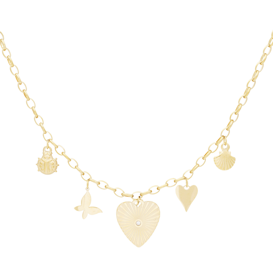charm-ketting-hart-vlinder-schelp-lieveheersbeestje