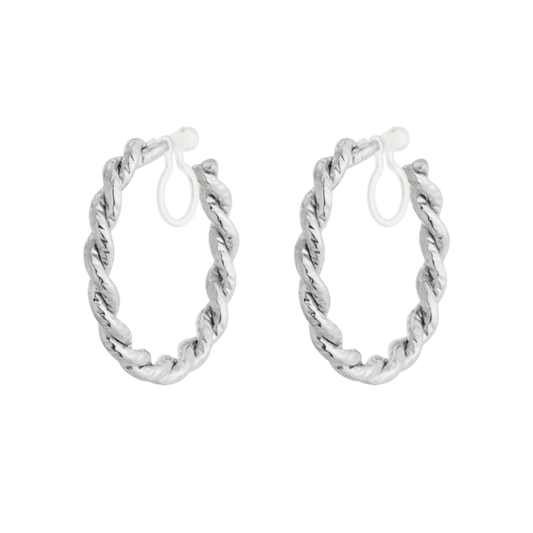 Rope Hoop Clip Oorbellen