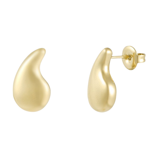 Druppelvormige stainless steel oorstekers