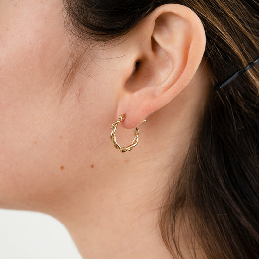 Braided Mini Hoops Oorbellen