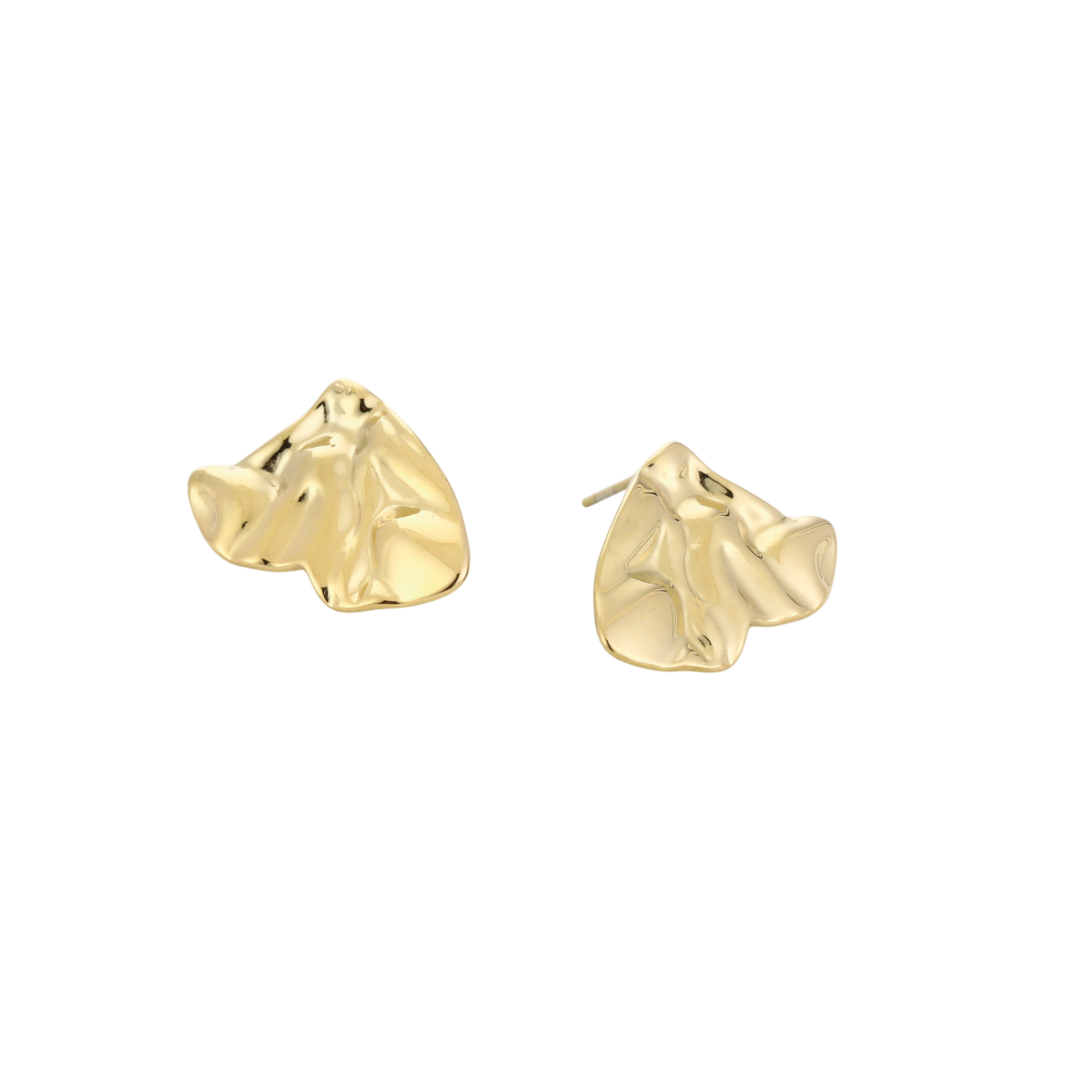 Stainless steel oorstekers met onregelmatig organisch design