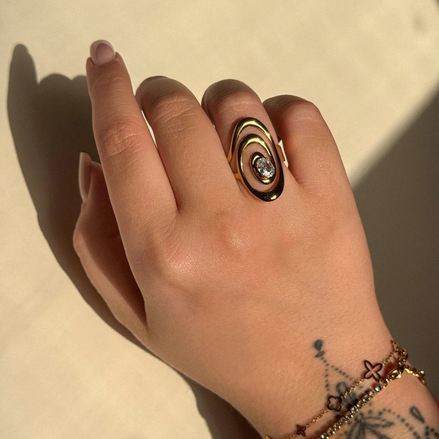 Swirl Sparkle Ring