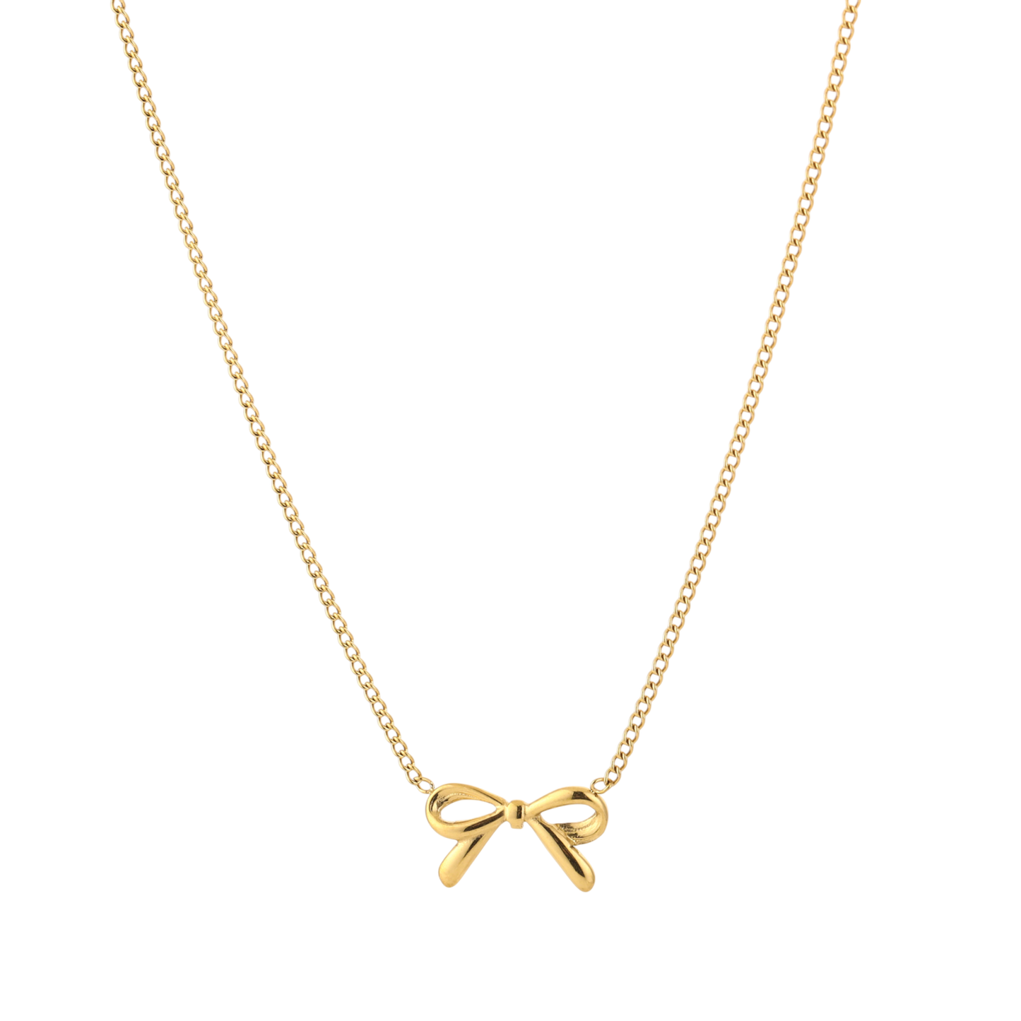 Minimalistische strikvormige stainless steel ketting