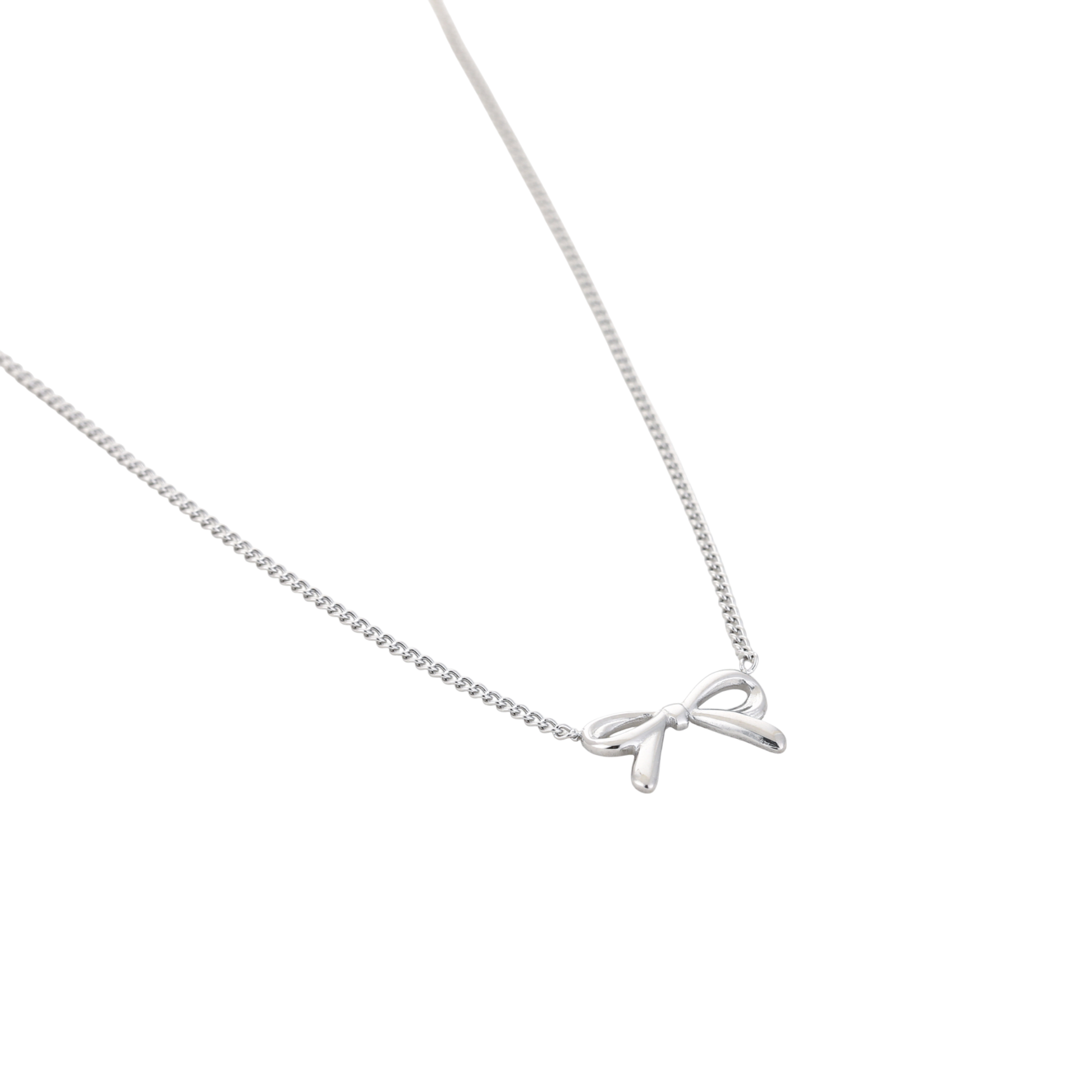 Minimalistische strikvormige stainless steel ketting
