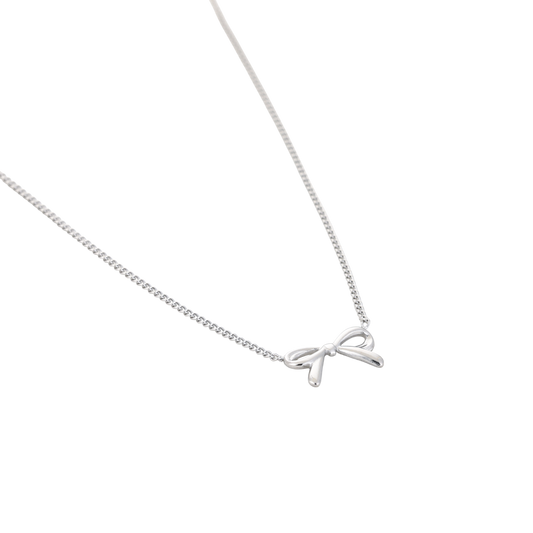 Minimalistische strikvormige stainless steel ketting