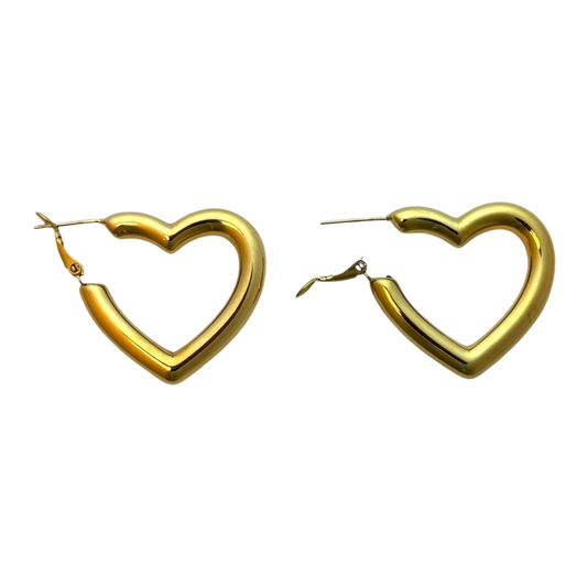 Bubble Heart Hoops