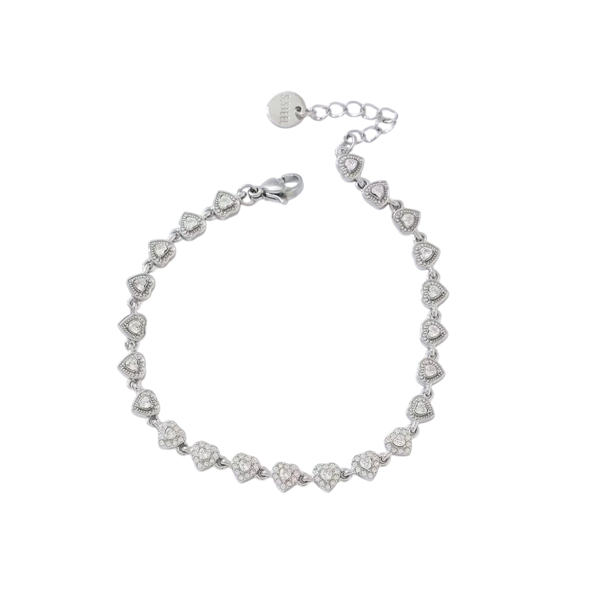 Sparkling Heart Chain Armband