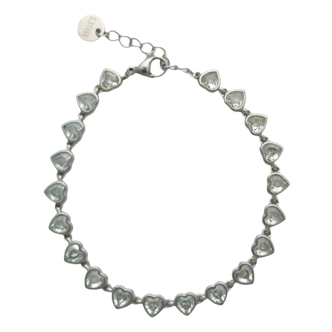 Sparkling Heart Chain Armband