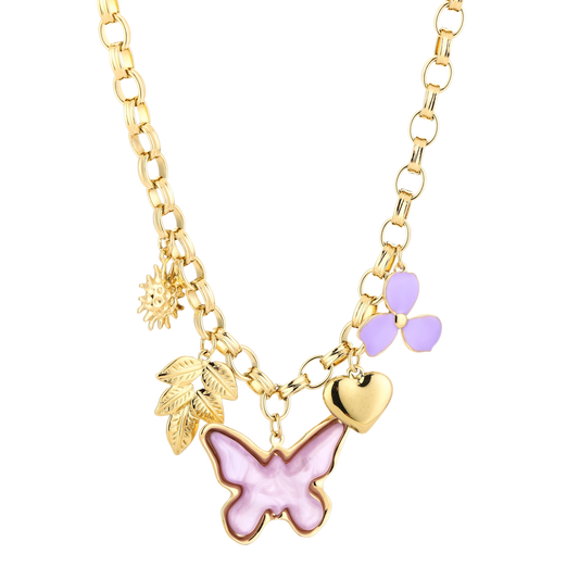 Purple Butterfly Ketting