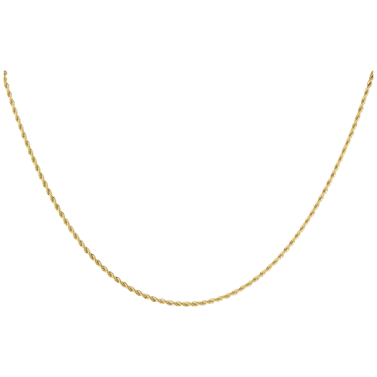 Goudkleurige twisted ketting van stainless steel