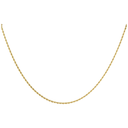 Goudkleurige twisted ketting van stainless steel