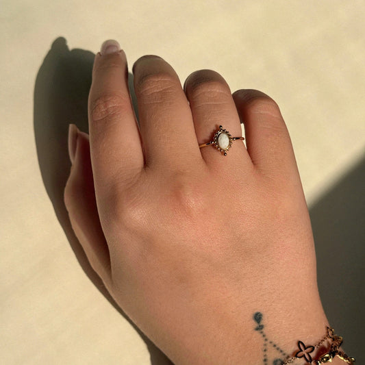 Vintage Oval Stone Ring