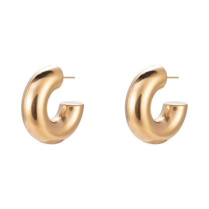 Bold Curve Hoops Oorbellen