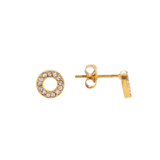 Circle Sparkle Studs