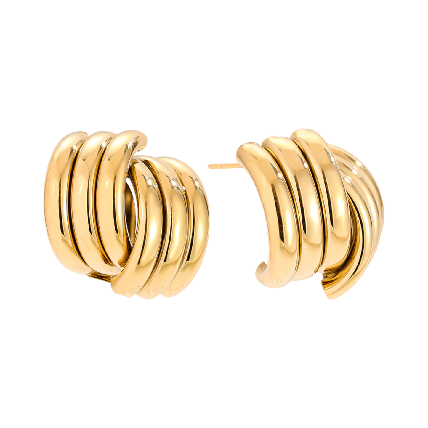 Triple Layer Hoops Oorbellen