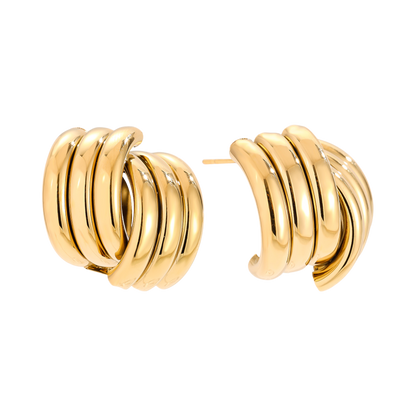 Triple Layer Hoops Oorbellen