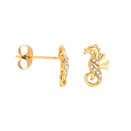 Ocean Seahorse Studs