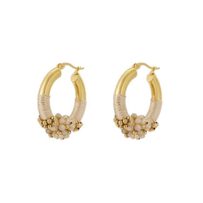 Pearl Cluster Hoops