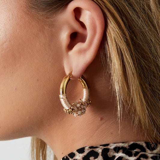 Pearl Cluster Hoops