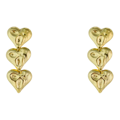 Triple Heart oorbellen