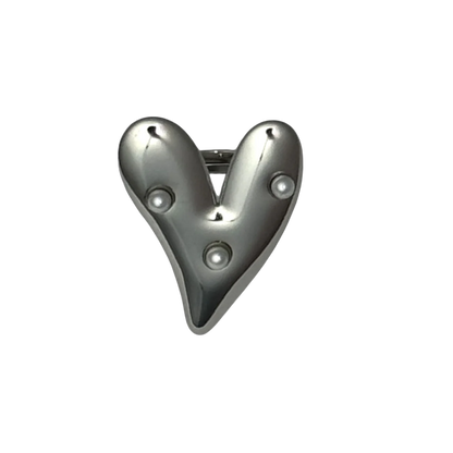 Bold Pearl Heart Ring
