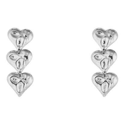Triple Heart oorbellen