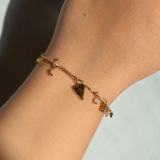Vintage Heart Bedel Armband