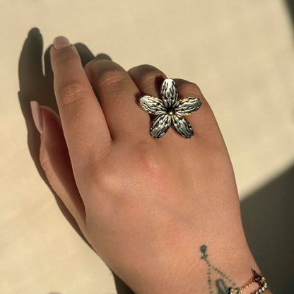 Textured Bloom Ring