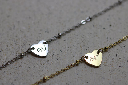 Engraved Mini Heart Armband