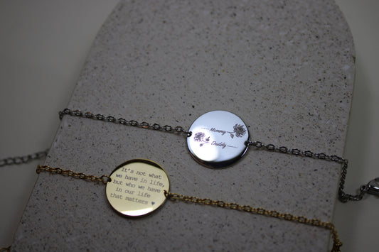 Engraved Coin Armband