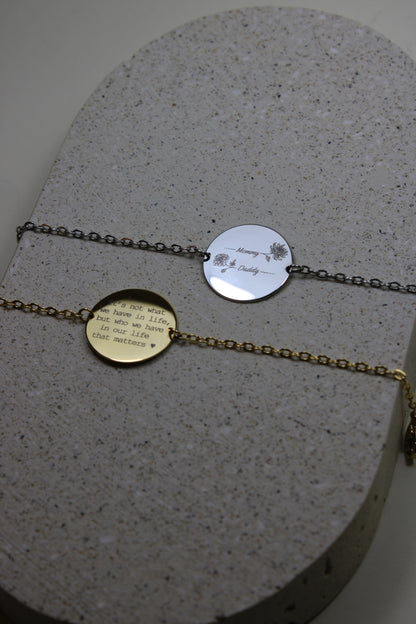 Engraved Coin Armband