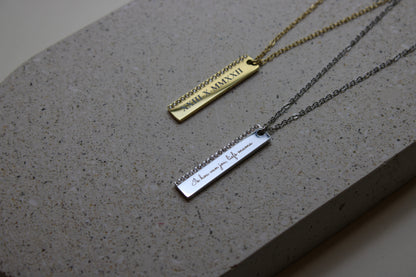 Engraved Bar Ketting